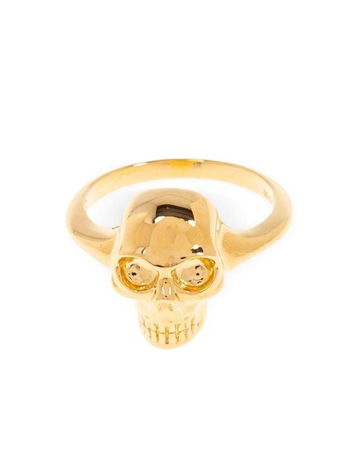 McQueen Metallic Skull Ring