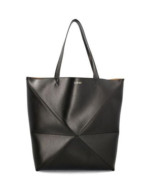 Men's Black Raffia Large Tote Bag