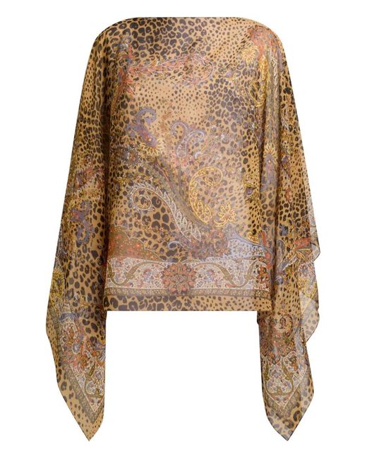 Women's Natural Silk Poncho