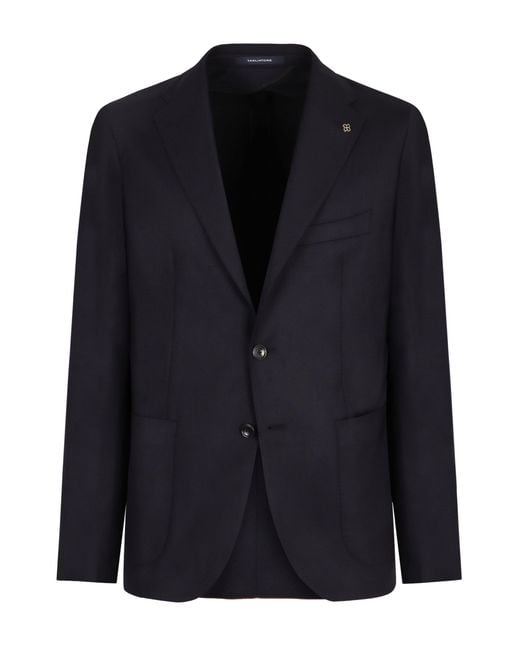 Tagliatore Black Single-Breasted Two-Button Blazer for men