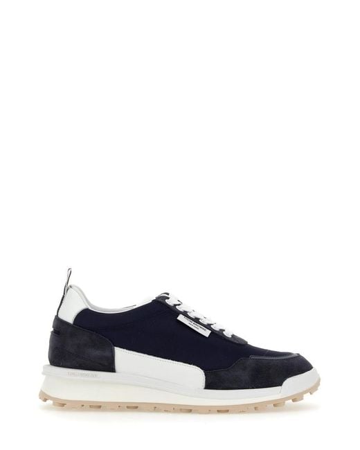 Thom Browne Blue Logo Sneaker For