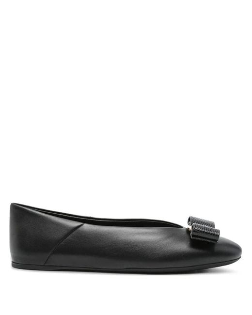 Ferragamo Black Ballet Flats
