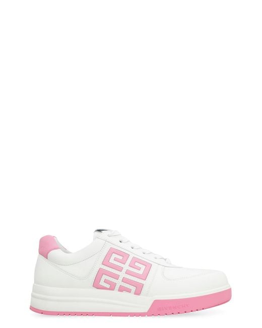 Givenchy Pink G4 Leather Sneakers