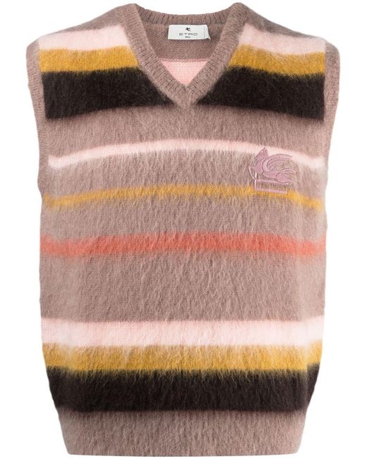 Etro Multicolor Vest With Stripe Pattern
