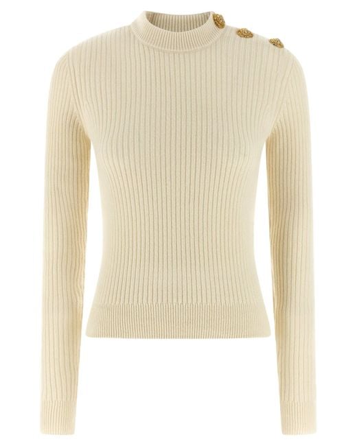 Balmain Natural Ribbed Sweater