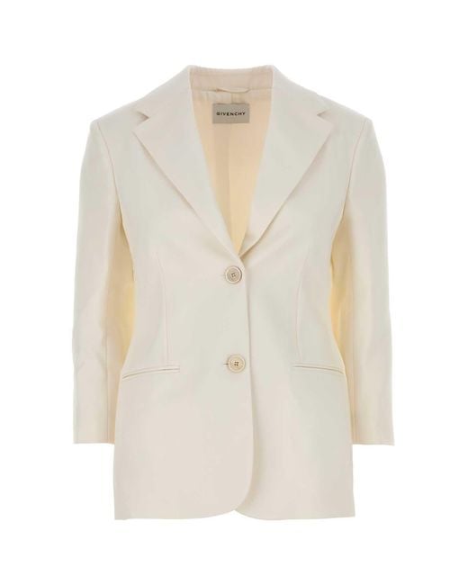 Givenchy White Ivory Wool Blazer