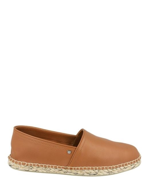 Ferragamo Brown Lamar Leather Espadrilles
