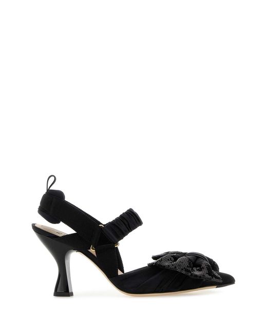 Fendi Black Slingback Heels