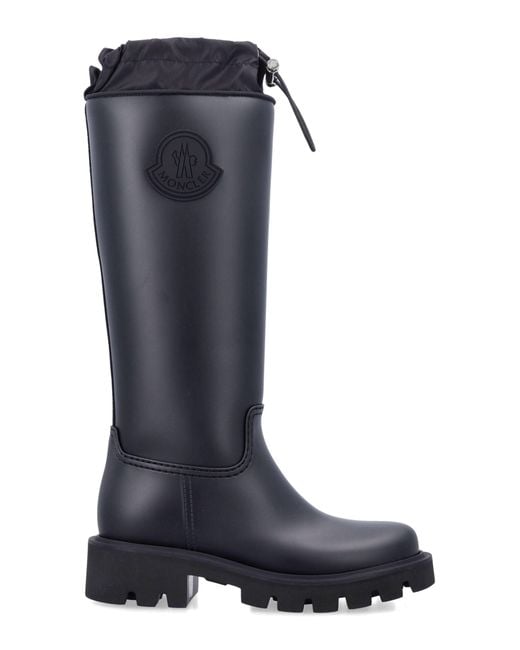 Moncler Blue Kickstream High Rain Boots