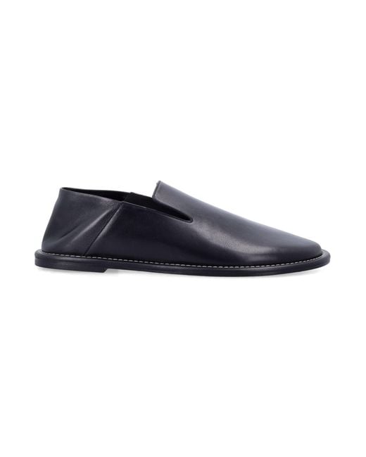 AMI Blue Leather Loafers for men