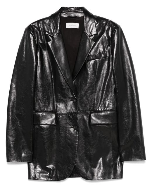 Max Mara Black Leather Jacket