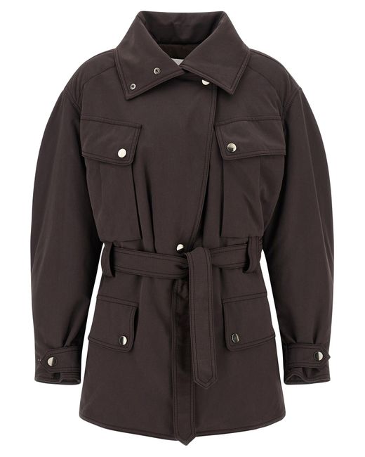 ANDAMANE Black Xandra Jacket Puffer Jackets Brown