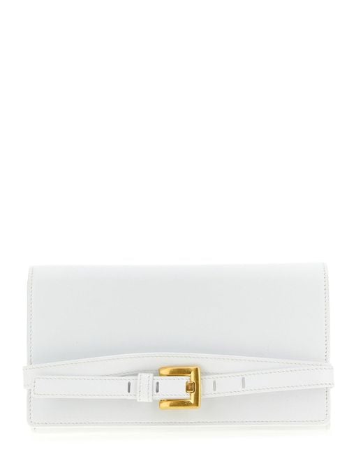 Balmain White 'Shuffle' Wallet Chain