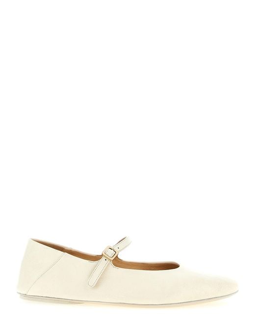 Marsèll Natural Solid Strascico Ballet Flats