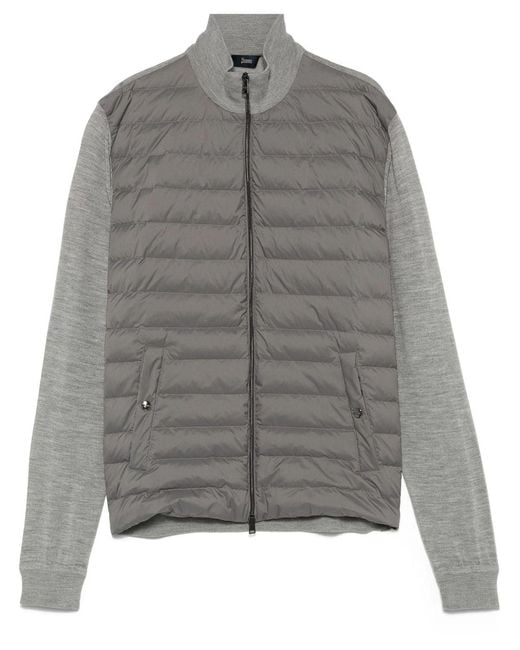 Herno Gray Piumino Combinato Maglia for men