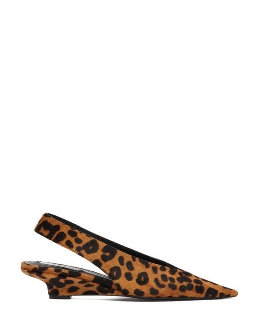 Women's Brown Wedge Slingback Pumps