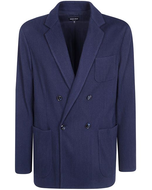 Giorgio Armani Blue Double Breasted Jacket for men