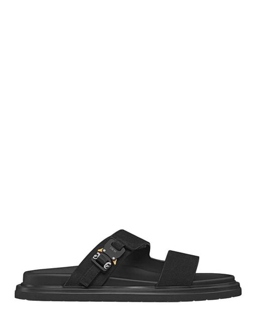 Dior Black Solid Sandals for men