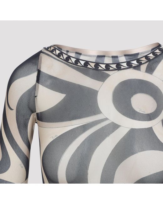 Emilio Pucci Black Tulle Top