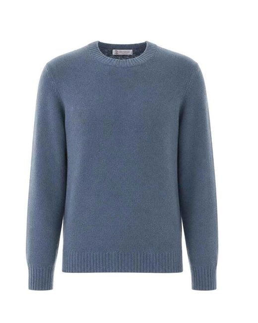 Brunello Cucinelli Blue Sweater for men