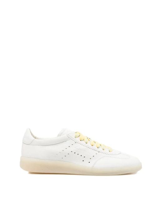 Santoni White "Oly" Sneakers