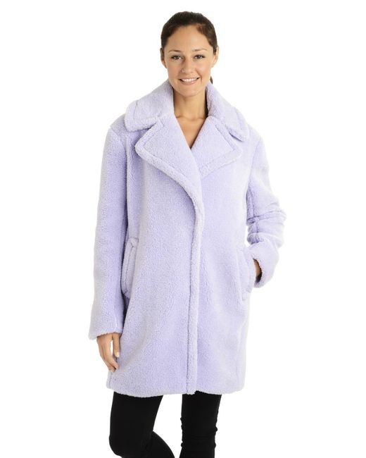 purple teddy coat