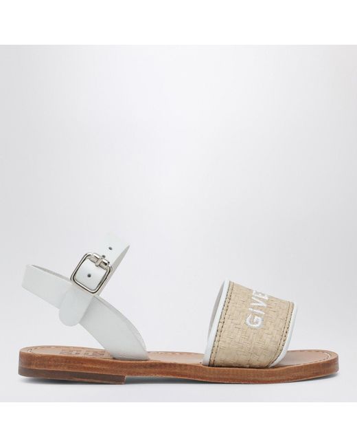 Givenchy White Sandals With Logo