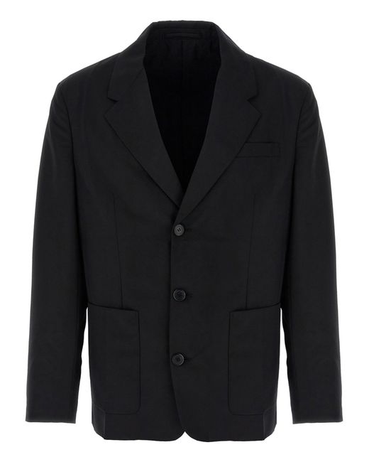 Prada Black Single-Breasted Blazer for men