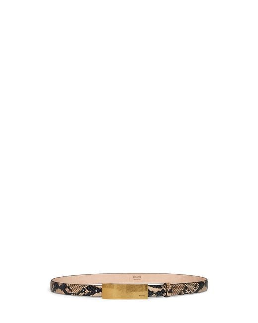 Khaite White Belt Berlin Taupe Python-Embossed Leather