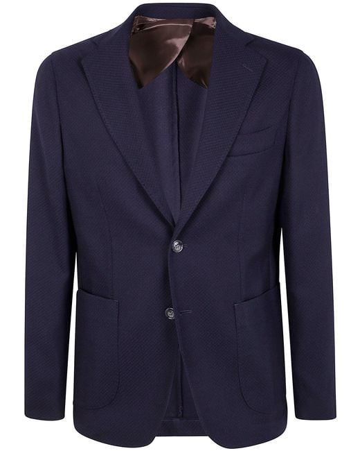 Barba Napoli Blue "Bactive Mono" Jacket for men
