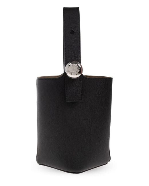 Women's Black Pebble Bucket Mini