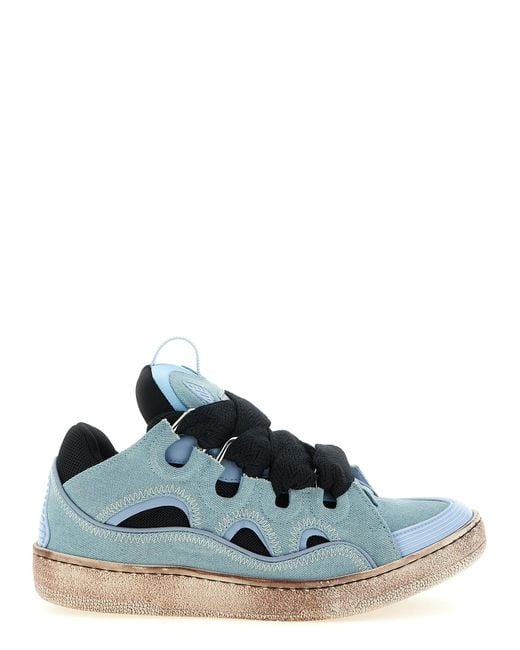 Lanvin Blue Solid Sneakers for men
