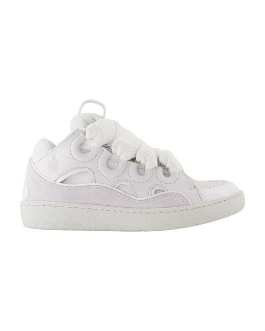 Lanvin White Curb Sneakers