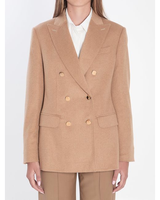 Max Mara Natural Double-Breasted Blazer