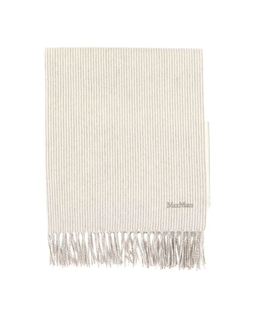 Max Mara White "Wsriga" Scarf
