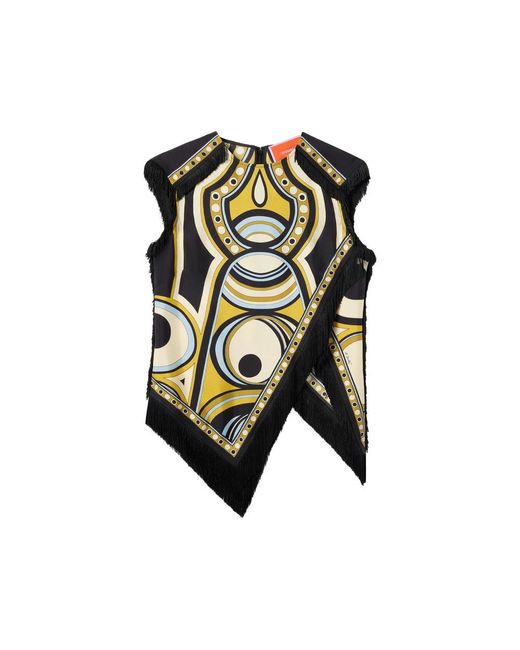Women's Black Scarf Top Silk