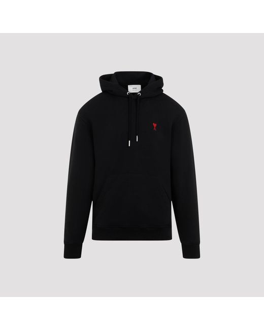 AMI Black Ami De Coeur Hoodie for men