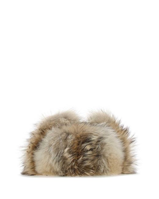 Prada Multicolor Nylon And Fur Hat