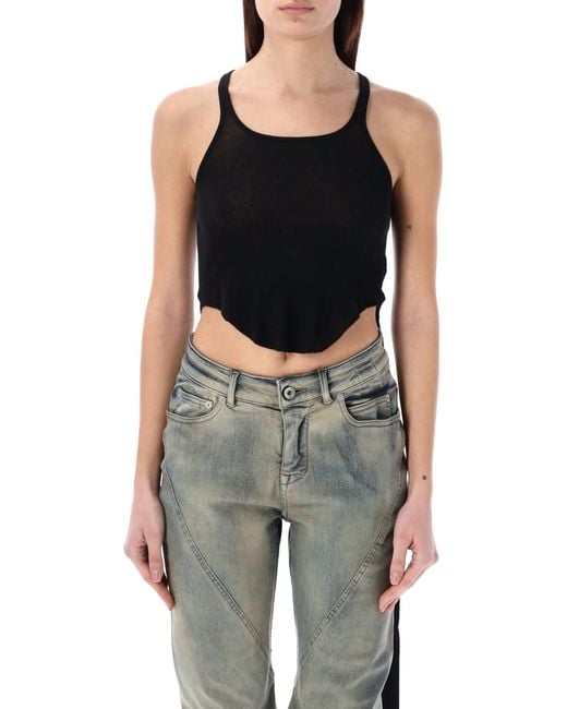 Rick Owens Black Drkshdw Basic Tank Cropped