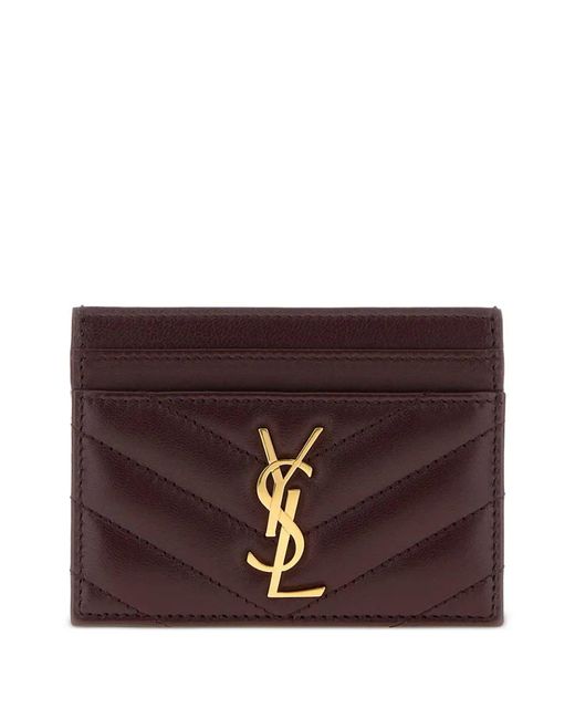 Saint Laurent Purple Cassandre Card Case