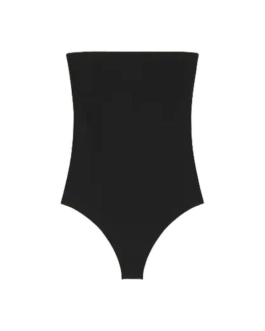 Courreges Black Bustier Lingerie Jersey Bodysuit