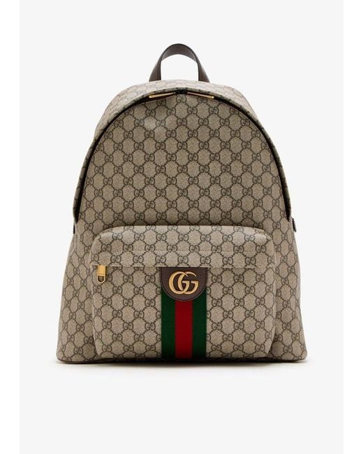 Gucci Gray Ophidia Medium Sized Backpack
