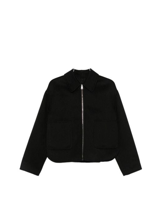 Fendi Black Ff Wool Blouson Jacket
