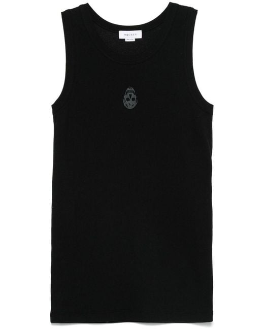 McQueen Black Cotton Blend Top