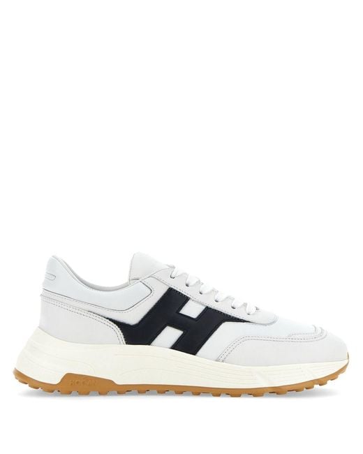 Hogan White Hyperlight Calf Leather Sneakers for men