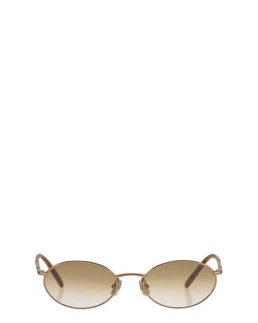 Brunello Cucinelli White Timeless Reflections Sunglasses