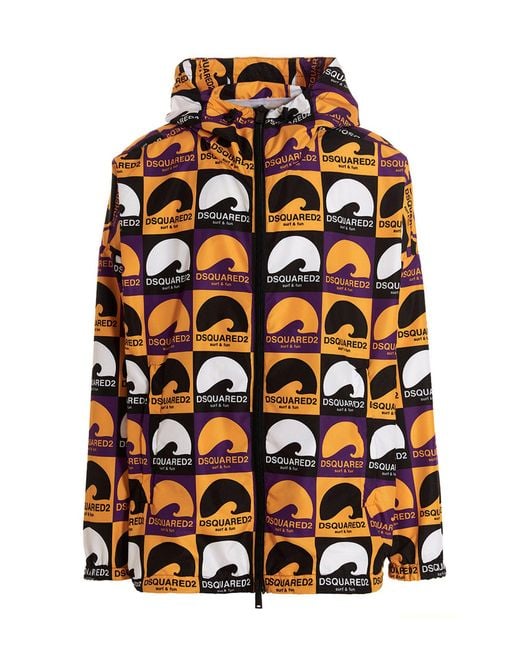 DSquared² Orange 'D2 Surf&Fun†K-Way for men