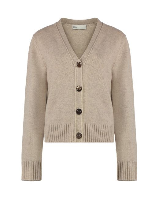 Tory Burch Natural Chic Mini Wool Cardigan For