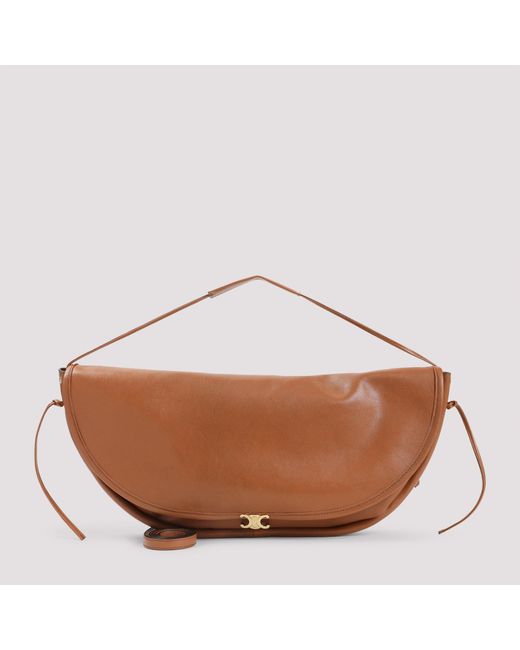 Women's Brown Triomphe Crescent Bag