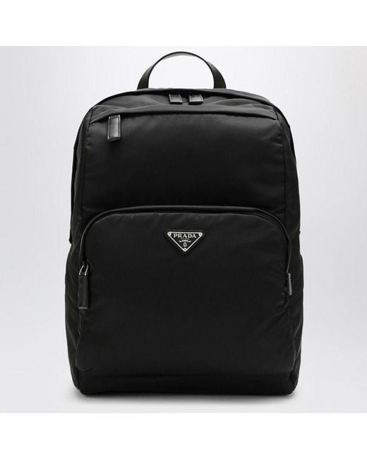 Men's Black Eco-Friendly Mini Backpack With Premium Leather Accents